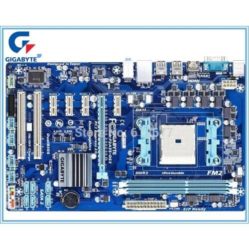 Gigabyte GA-F2A55-DS3 100% original used motherboard DDR3 FM2 F2A55-DS3 integrated graphics desktop mainboard