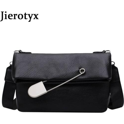 JIEROTYX Womens New Crossbody Bag 2020 Woman Bag Spring Fashion Square Bag Female Huge Clip Leather Shoulder Messenger Bag