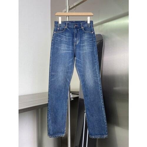 Autumn Classic 2021AW Women Denim Straight Pants Trouse Female High Quality Jeans Sn 6.04