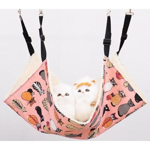 8 Color Cat Sleeping Bag Mat Hanging Cat Hammock Double-sided Available Plush Warm Cat Bed Mat House Pet Puppy Cat Supplies