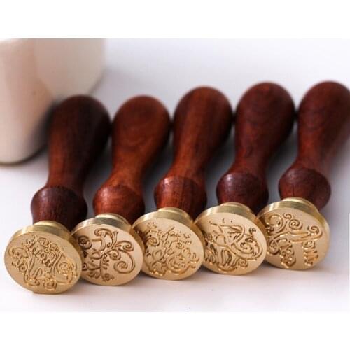 Customized Restoring Sealing Wax wooden handle Stamp Make Individuality Copper Stamp For Gift Box Document Sealed Envelope
