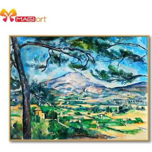 Cross stitch kits Embroidery needlework sets 11CT water soluble Canvas Patterns 14C Full Landscape mountain peak-NCMS163