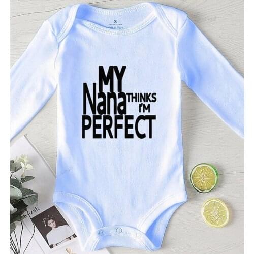 Boys Outfit New Born Baby Girl Clothes Printing Nana Kids Clothing Cotton One Piece Jumpsuit Newborn Girls Winter Rompers