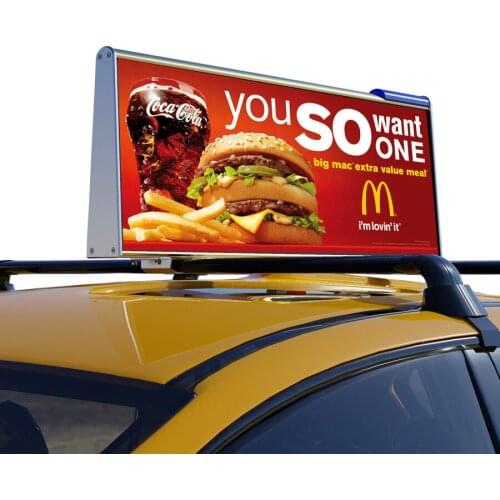 Newest Outdoor Taxi Roof Video LED Display/Full Color Car Top Sign/3G WIFI Taxi Advertising LED Display