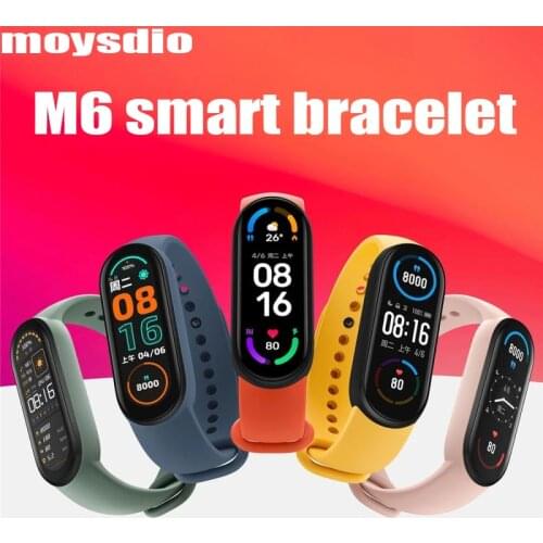 2021 NEW M6 Plus Woman Smart Bracelet MI5 Smart Bracelet Heart Rate Activity Tracker Fitness Mens Smart Watch MI6 Plus Pk M4 M5