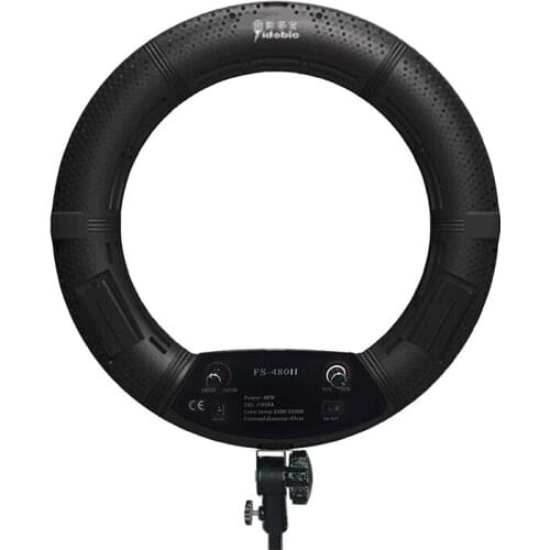 Original Yidoblo FS-480II black Bi-color Ring Light LED Video Lamp Photographic Lighting 96W 5500K 480LED Lights