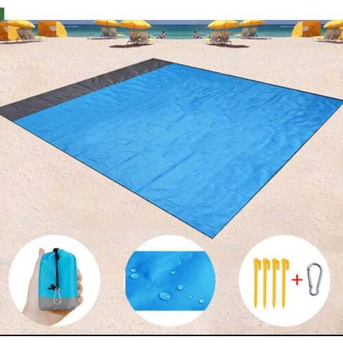 FUNTRI Beach mats Waterproof sand control ultra light folding blue beach cloth pad