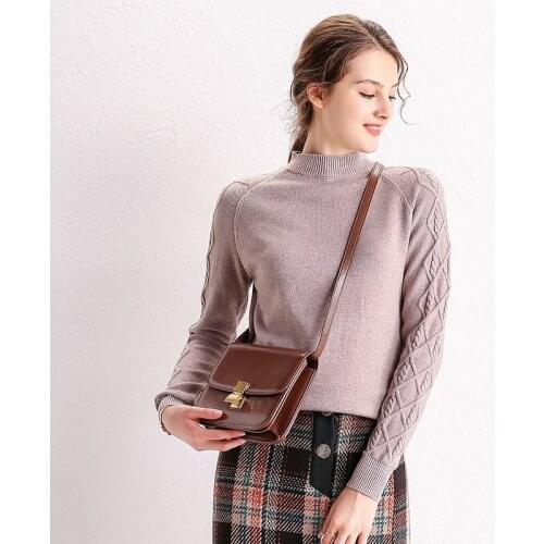 2019 Women Fashion Autumn Winter New Arrival Hot Sale Turtleneck Long Sleeve Solid Slim Pullover Knitted Sweaters