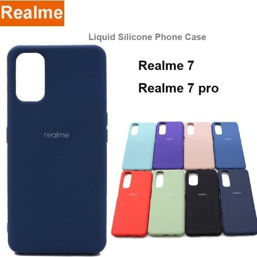 For Realme 7 7pro Liquid Silicone Phone Case For Realme 7 pro Case Cover Silky Soft-Touch Protective Cover For Realme 7
