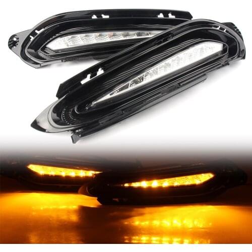 1 Pair Car LED Daytime Running Lights For Honda HRV Vezel 2015 2016 2017 2018 Auto DRL Fog Lamp Turn Signal