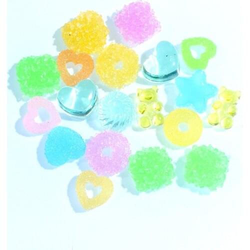 1 Package Mixed Heart Transparent Resin Cabochon Flatback D ecoration Crafts Embellishments For Scrapbooking DIY Accessories