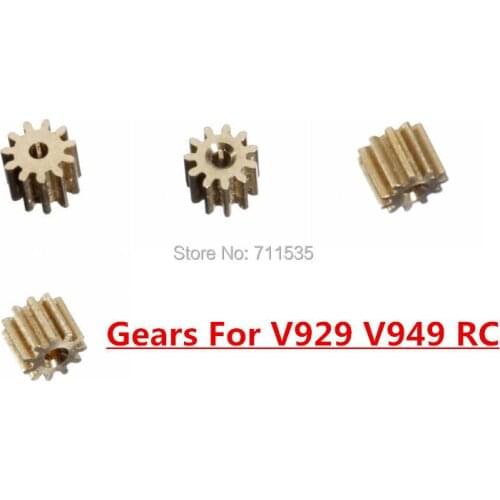 10pcs/Lot Main Motor Shaft Pinion Gear 11T 0.9mm Hole Part For Wl toy V929 V949 RC 4 Axis Quadcopter Ladybug UFO
