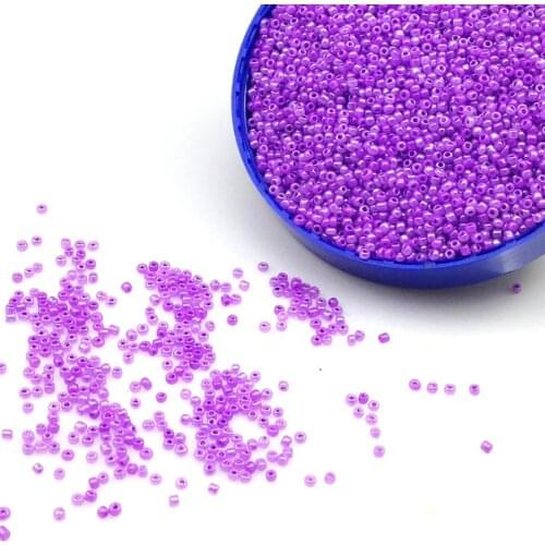 16g 1000pcs 2mm AB Dark Purple Colorful Round Opaque Loose Spacer Bead Cezch Glass Seed Beads Handmade Jewelry DIY Garment Bead