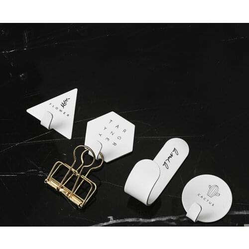 4Pcs/set Key hook Wall Mounted Clothes Hanger Cute Metal Hook Wall Door Key Coat Hat Hanger Towel Holder Hooks home Decoration