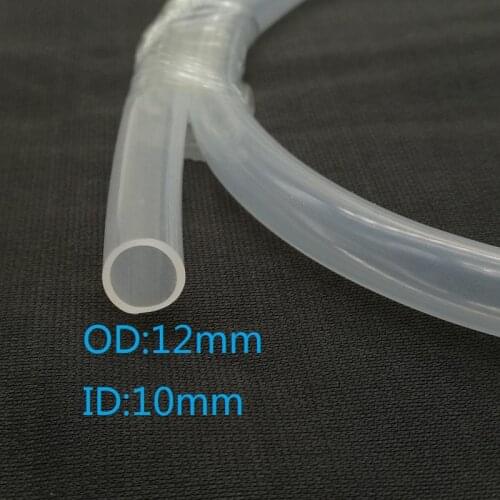 5 meter food grade transparent silicone rubber hose external diameter 10mm x 12mm flexible silica gel tube 10x12 mm