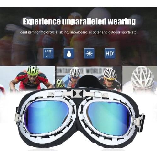 80% 2021 Hot Sell Vintage Windproof Motorcycle Scooter Goggles Helmet Motocross Glasses Eyewear