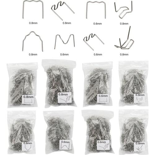 800PCS Automotive Plastic Repair Welding Nail Standard Pre Cut Wave Staples Bumper Bodywork Repairs Machine Welding Hot Stapler