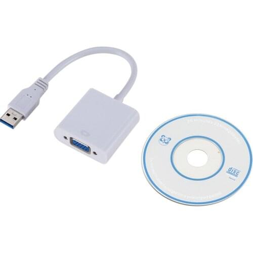 USB 3.0 to VGA Adapter External Video Card Multi Display Converter for Win 7/8/10 Desktop Laptop PC Projector Monitor