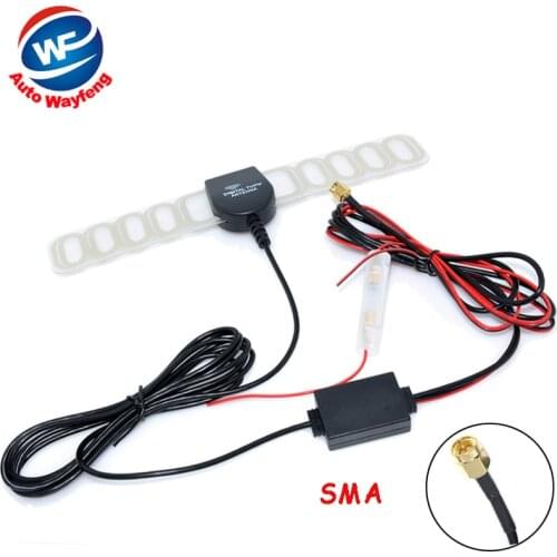 Car Mobile Auto Active Digital TV Antenna Car Digital ISDB-T DVB-T Aerial with a Amplifier Booster SMA Connector