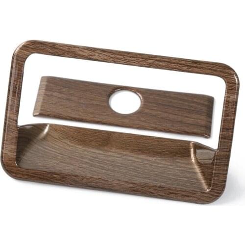 Wood Grain Car Co-Pilot Storage Box Handle Trim Cover for Ford F150 2015-2019