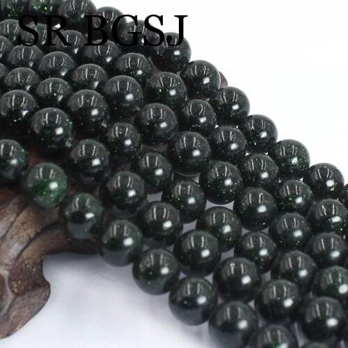 Free Shipping 4 6 8 10 12mm Round Green Sand Stone Jewelry Making DIY Spacer Wholesale Beads 15"