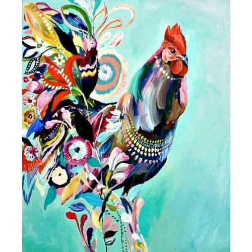 Chicken Hen Bird Colourful Art Film Print Silk Poster Home Wall Decor 24x36inch