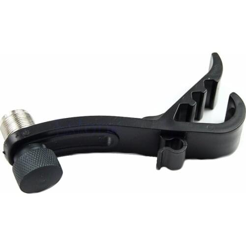 Drum Microphone Mic Rim Clamp Holder - Toms, Snare and Percussion Clip Black