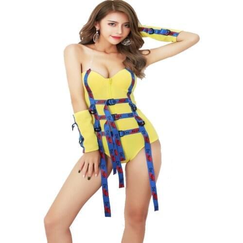 DJGRSTER Bodysuit women Bar dj dancers sexy atmosphere female singer stage dance costume bodysuit dance jazz dance costumes