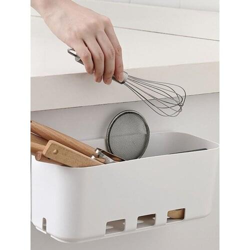 Punch-free Kitchen Storage Cabinets Simple Installation Paste-type Bathroom Storage Racks Living Room Bedroom Debris Organizer