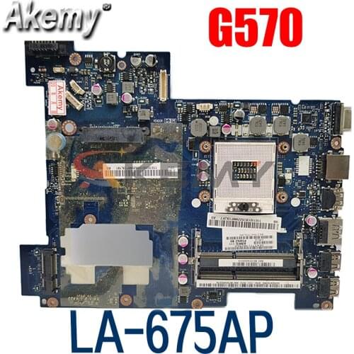 Laptop motherboard For LENOVO IdeaPad G570 HM65 PGA989 HDMI Mainboard PIWG2 LA-675AP 11013570