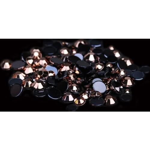 Many Sizes AB Acrylic Rhinestones Copper Color Shoes Clothing Decorations Sparkling Newest Nail Art Decorations