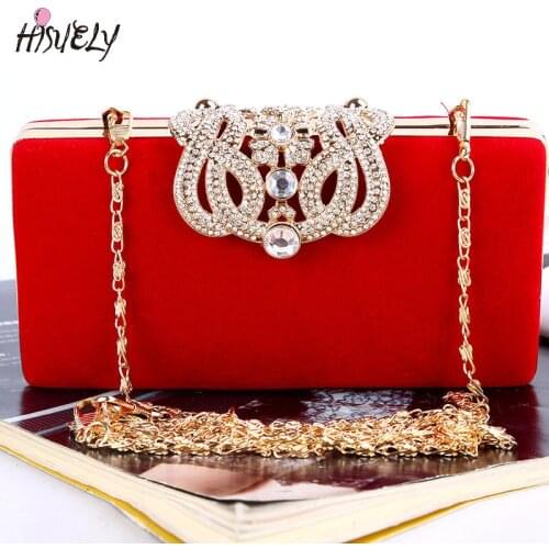Fashion diamond Crown women Dinner Bag Party Dinner Party Chain Shoulder Strap Hand Hold Rhinestone Wedding Dress Bag Wallet