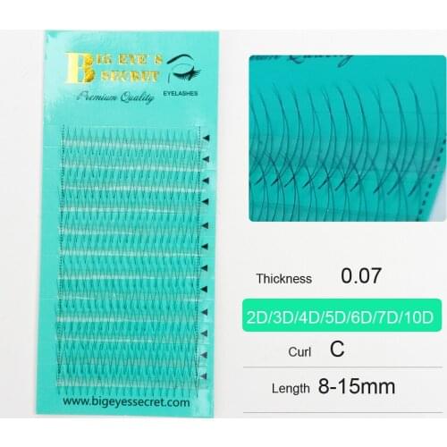 Big Eyes Secret Lashes Extension 2D3D4D5D6D7D10D Premade Fans Eyelash Extensions False Eyelashes Pre Made Volume Fans