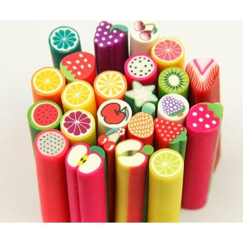 Wholesale Canes Fruit Nail patch bold Queen Fimo clay color decals diy nail jewelry 10pcs/lot