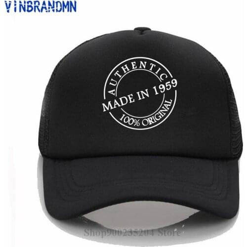 Simple Design Made in 1959 Baseball caps men Authentic 100% Original Parts Funny sun hats Birthday Gift Born in 1959 casual hats
