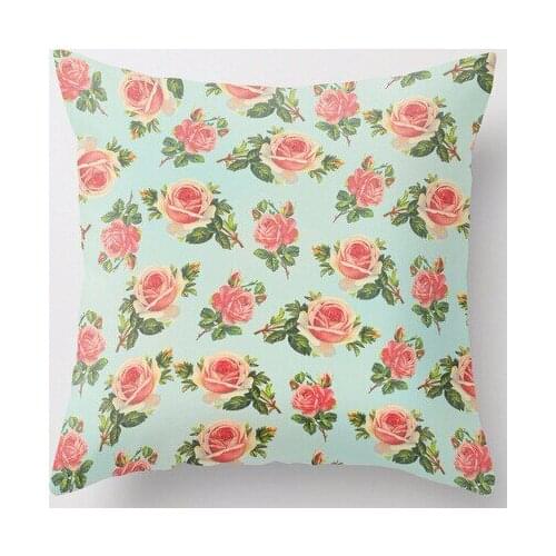 New Arrival Nice Art Longing for Spring Vintage Floral Style Stylish Square Pillowcases Throw Pillow Sham Retro Case
