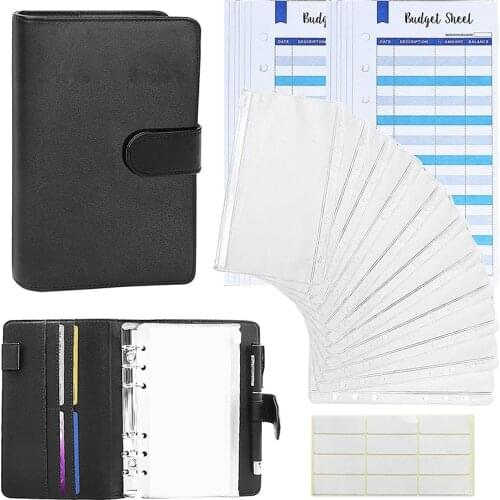 2PACK A6 Budget Organizer Binder, A6 Cash Envelope System Binder With 24 Cash Envelopes 24 Labels For Budgeting