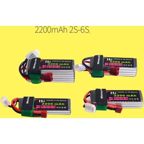 RC Plane Model Lithium Lipo Battery 2S 3S 4S 6S 11.1V 22.2V 2200mAh 25C 35C XT60 T Plug