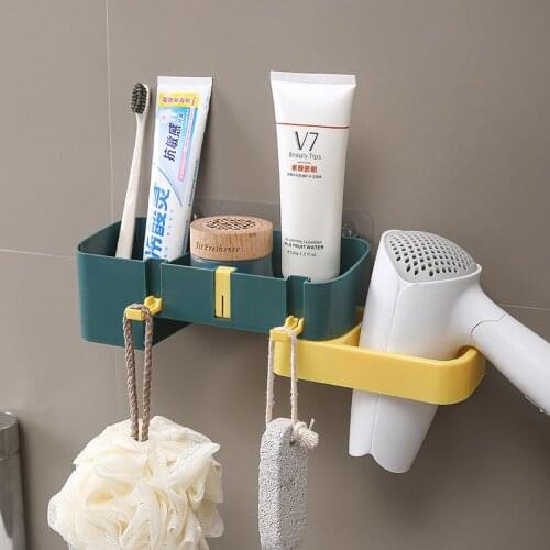 Multi-Function Hair Dryer Bathroom Storage Rack Bathroom Hole-Free Hair Dryer Storage Rack Storage Organizing Rack