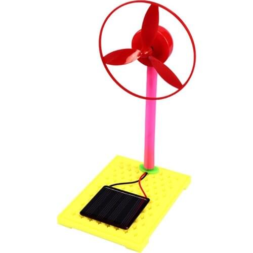 Solar fan DIY childrens technology small production invention primary school science experiment manual toy factory direct sale