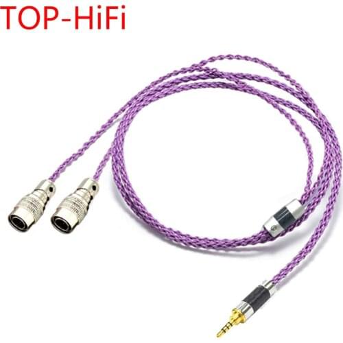 TOP-HiFi 2.5/3.5/4.4//4pin XLR Balanced Silver Plate Earphone Headphone Upgrade Cable For Mr Speakers Ether Alpha Dog Prime