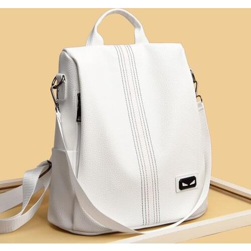 High Quality Soft Leather Backpack Casual Travel Bag for Women 2021 Large Capacity Laptop Computer Back Pack Mochilas Para Mujer