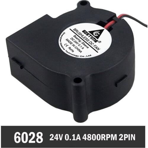 5 Pieces Gdstime 24V 60mm 6cm 60x60x28mm DC Blower Cooling Fan Turbo Blower heatsink radiator Fan Brushless Industry Blower