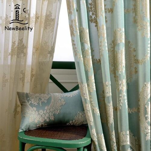 High Level Window Curtains for Living Dining Room European Sample Style Jacquard Blackout Curtains Customized Curtains Bedroom