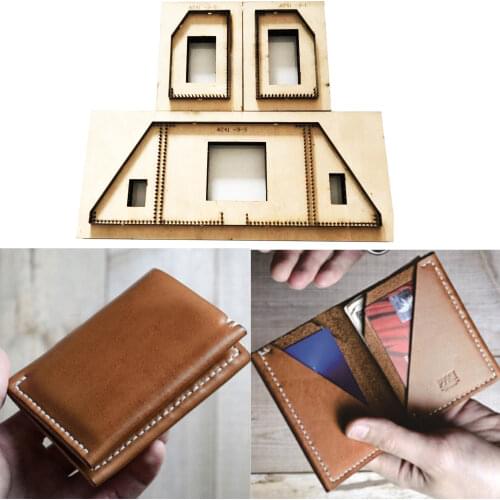 Japan Steel Blade Wood Die for DIY Leather Craft Wood Plate Card Holder Die Knife Mould Hand Punch Tool Template Set
