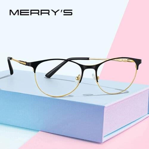 MERRYS DESIGN Women Retro Cat Eye Glasses Frame Optical Prescription Glasses Transparent Lens Frames lentes opticos mujer S2103