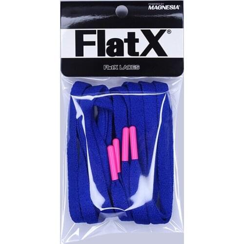 FlatX 8mm Royal Blue/ Hot Pink Metal Tips Shoelaces High Quality Professional Sneaker Laces Shoelace Lacet