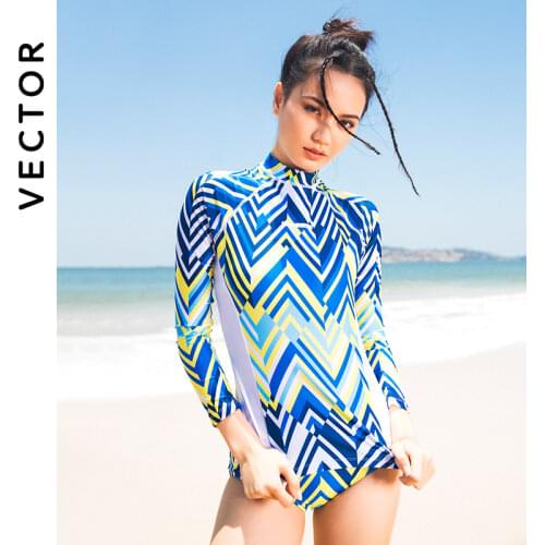 VECTOR 2021 Snorkeling Surfing Swimsuit Women Sunscreen Long Sleeve Swimwear Two-Piece Quick-drying Wetsuit bathing suit women