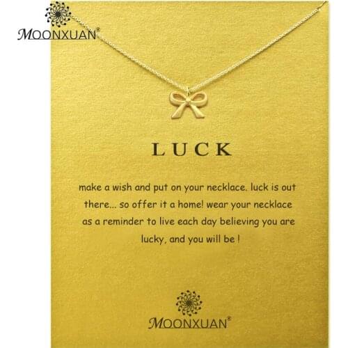 Luck Bowknot Choker Gold Statement Necklace Jewelry Chain Women Collares Colar Kolye Collier Ketting Bijoux Femme Collar Mujer