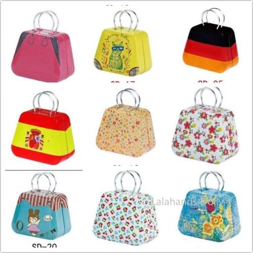 1:6 Dollhouse Mini Metal Handbag Storage Box(can Be Open) Model for Doll Decoration Accessories Childrens Birthday Presents